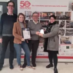 128 cartouches recyclées, un trophée et un certificat bien mérité !